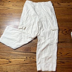 Universal Threads white/cream wide leg cargo pants size 8